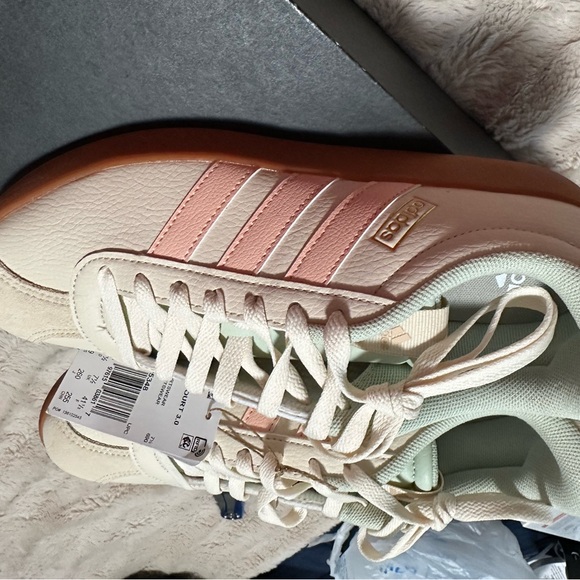 adidas Shoes - Adidas Women's Cream and Peach Sneakers
